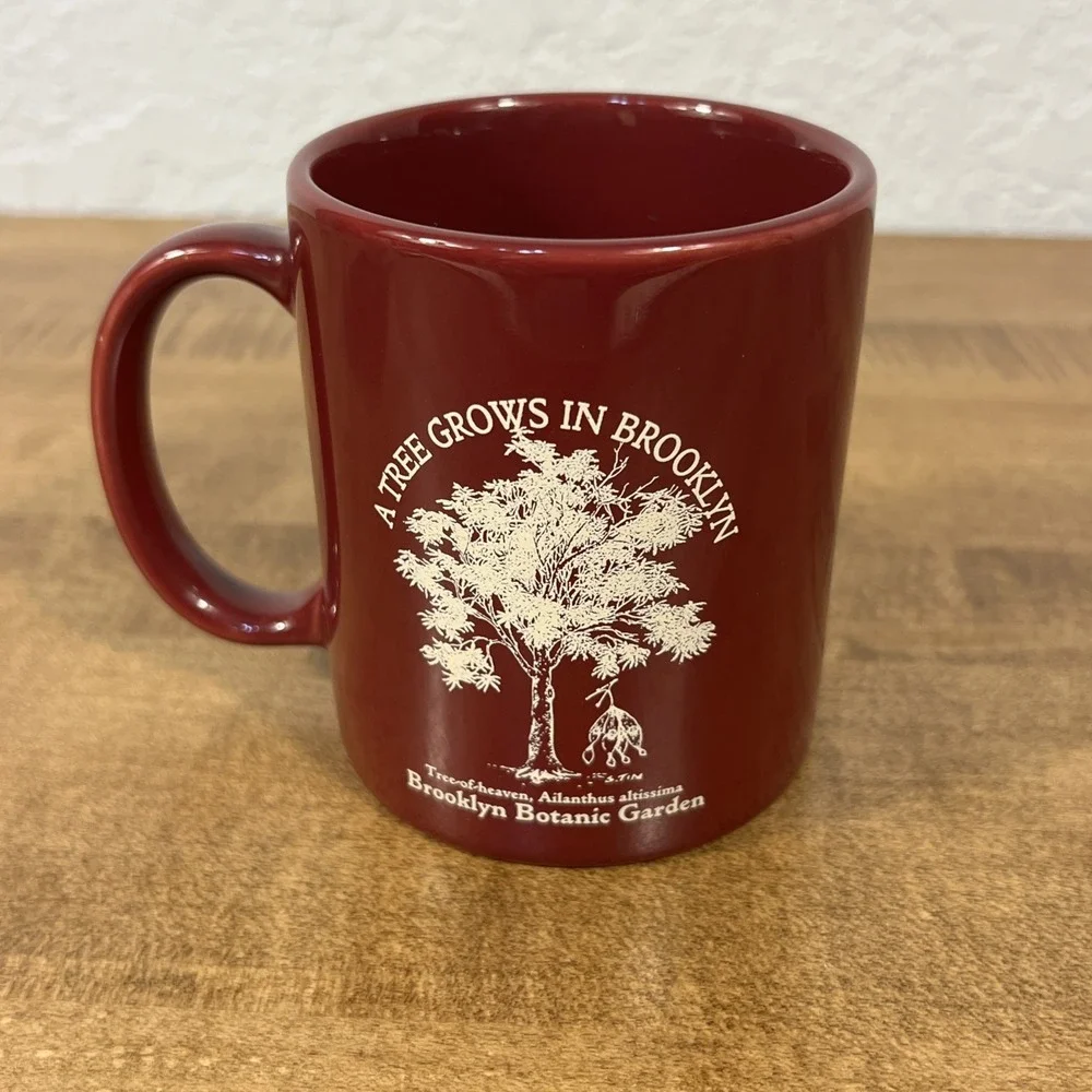 Vintage Brooklyn Botanic Garden Burgundy Mug - Picture 4 of 9